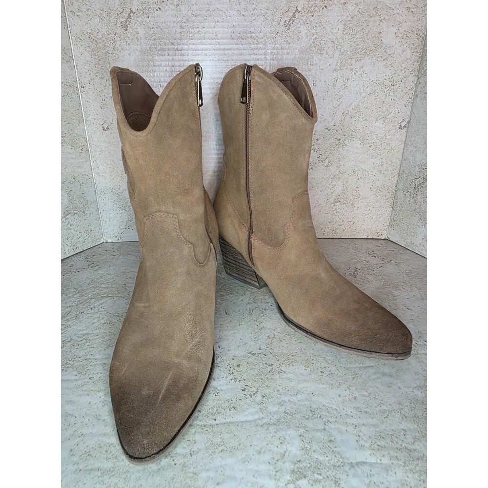 Aldo Ulerani Stone Western Cowgirl Suede Boots Women Sz 10 Cowboy Outdoors Shoes